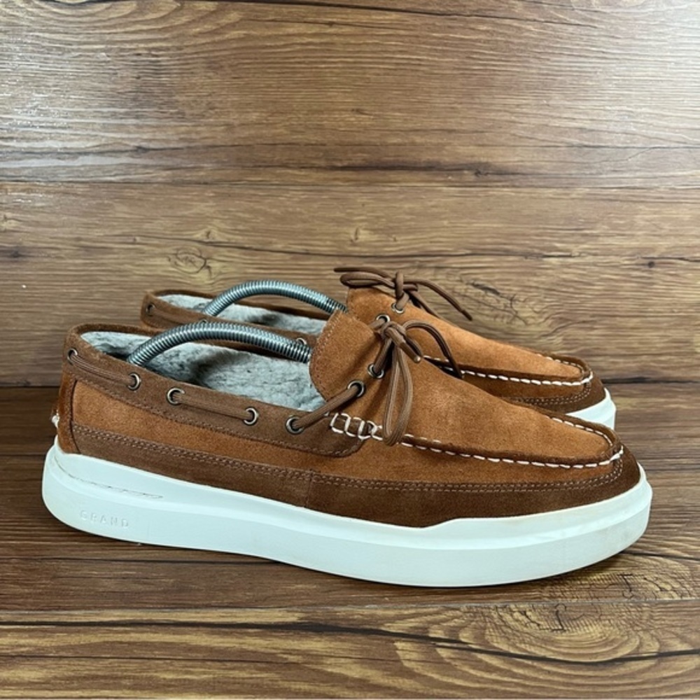 Cole Haan Grandpro Rally Brown Suede Moccasins Slippers Men’s Size 10